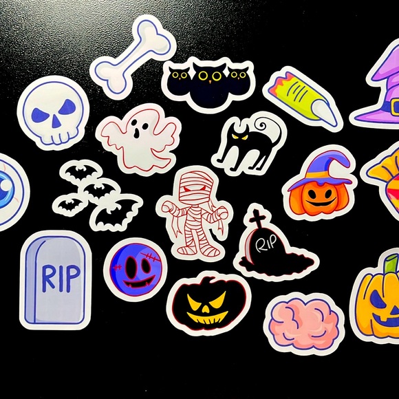 Lot of Halloween Stickers Premium Glossy Vinyl Decals Horror Sticker Pack 18pcs - Picture 1 of 4